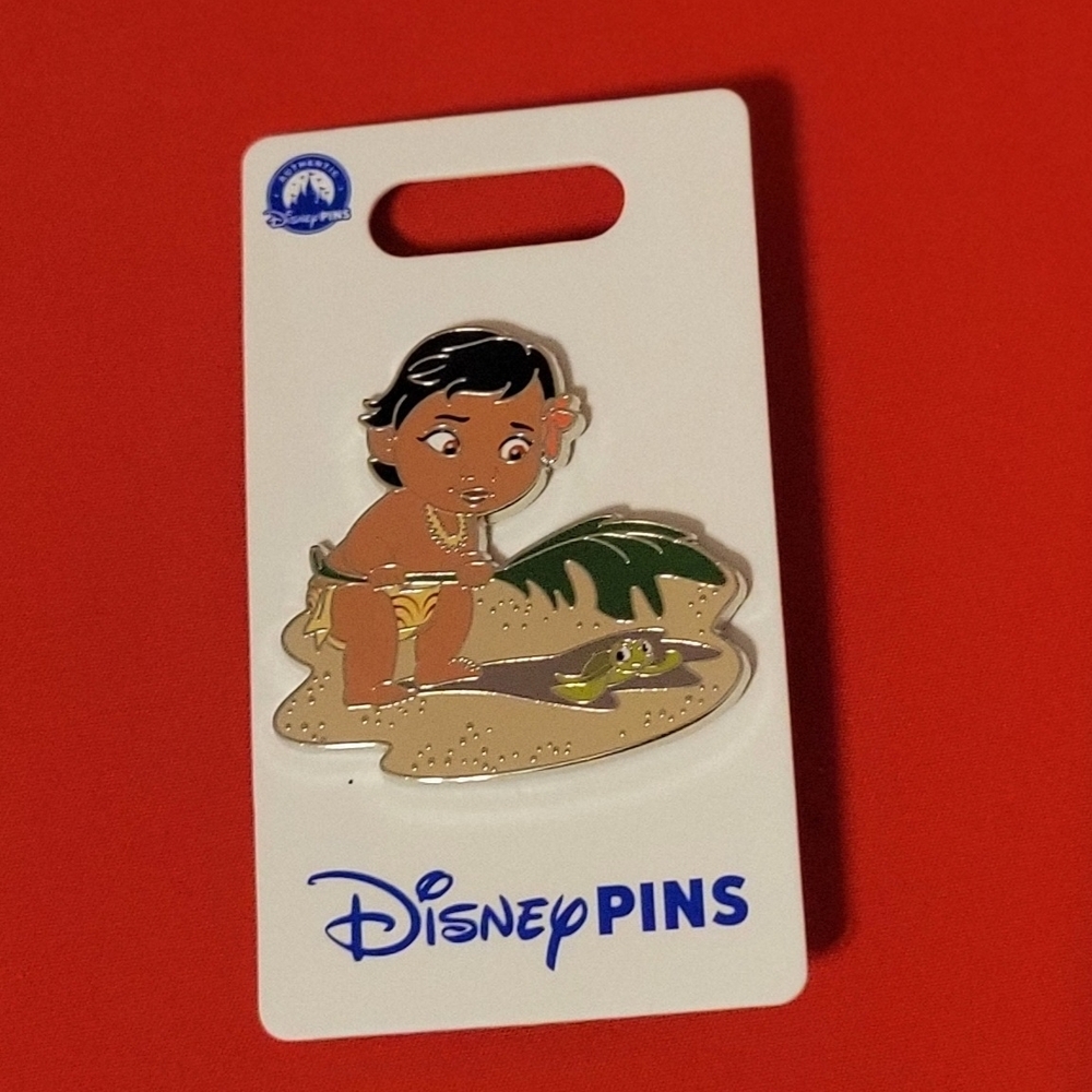 Disney Baby Moana Pin with Green and Yellow Accents